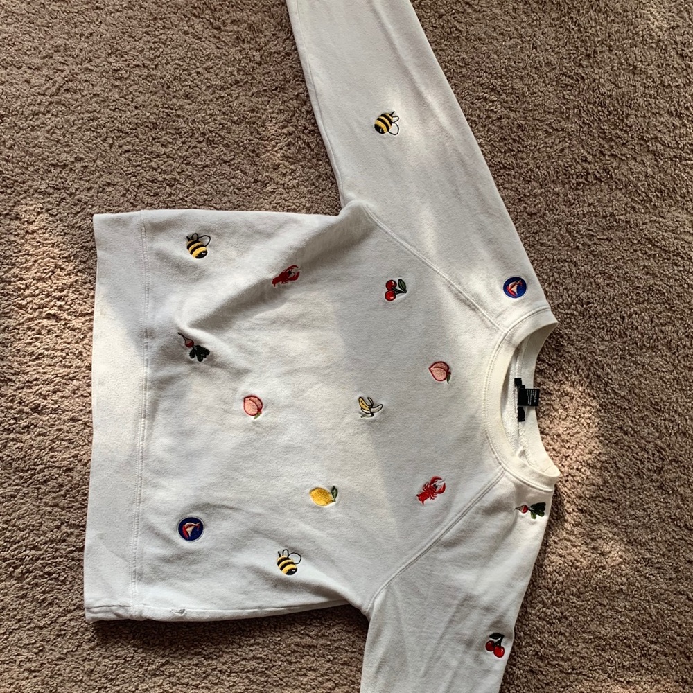 Forever 21 Embroidered Sweatshirt